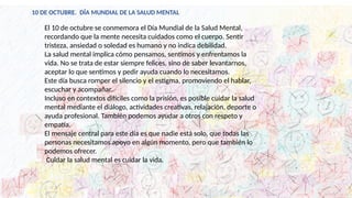 Día Mundial de la Salud Mental: Comprendiendo y Cuidando el Bienestar ...