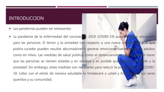 Salud mental en tiempos de covid | PPTX