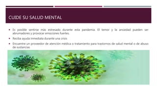 Salud mental en tiempos de covid | PPTX