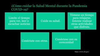 Salud mental en tiempos de pandemia | PPTX