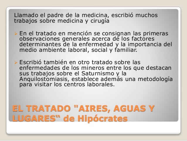 Resultado de imagen para HIPOCRATES Y LA SALUD OCUPACIONAL