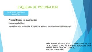 ESQUEMA DE VACUNACION
PAROTIDITIS RUBEOLA Y
SARAMPION
 