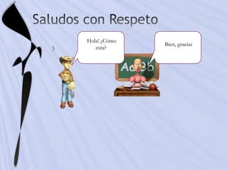 Hola! ¿Cómo
              Bien, gracias
   esta?
 
