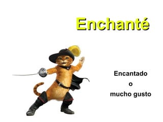 Enchanté Encantado o mucho gusto 