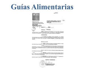 Guías Alimentarias
 