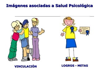 Imágenes asociadas a Salud PsicológicaImágenes asociadas a Salud Psicológica
VINCULACIÓNVINCULACIÓN LOGROS - METASLOGROS - METAS
 