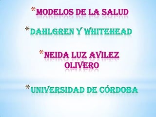 *Modelos de la Salud

*Neida Luz Avilez
olivero

 
