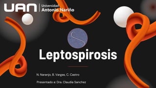 Leptospirosis
N. Naranjo, B. Vargas, C. Castro
Presentado a: Dra. Claudia Sanchez
 