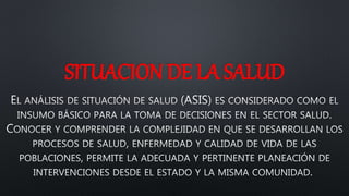 SITUACION DE LA SALUD
 