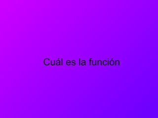 Cuál es la función
 