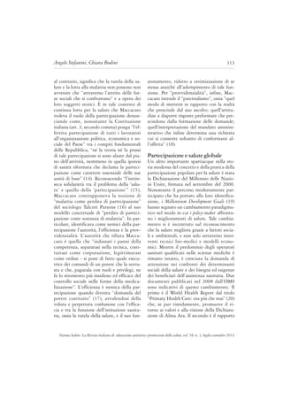 Sistema Salute. La Rivista italiana di educazione sanitaria e promozione della salute, vol. 58, n. 3, luglio-settembre 201...
