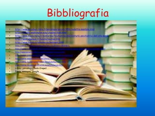 Bibbliografia
•
•
•
•
•
•
•
•
•
•
•
•
•
•

http://www.psicologi-italia.it/psicologia/psicosi/856/malattia-mentale.html
http://faculty.washington.edu/chudler/hist.html
http://www.medicitalia.it/minforma/Psichiatria/160/Disturbi-psichiatrici-dell-eta-senile
http://www.albanesi.it/Salute/nevrosi.htm
http://www.laleva.cc/almanacco/malment.html
http://www.iss.it/pres/index.php?id=1311&tipo=7&lang=1.
http://www.tutelasalute.info/mentale/2011/09/Quali-sono-le-cause-della-malattia-mentale-.html
http://spazioinwind.libero.it/gastroepato/nevrosi.htm
http://www.stateofmind.it/2013/10/giochi-bambino-autistico/
http://www.sosemozioni.it/INTERVISTA_lo_stress.htm
http://www.my-personaltrainer.it/salute/burnout.html
http://www.my-personaltrainer.it/salute/ansia.html
Libro : psicologia Paolo Crepet
Fonte immagini: google

 