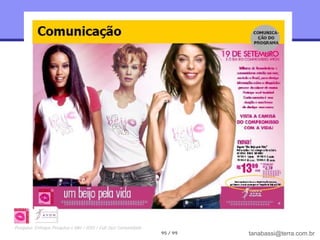 Pesquisa: Enfoque Pesquisa e Mkt / IDIS / Full Jazz Comunidade
                                                                 95 / 99   tanabassi@terra.com.br
 