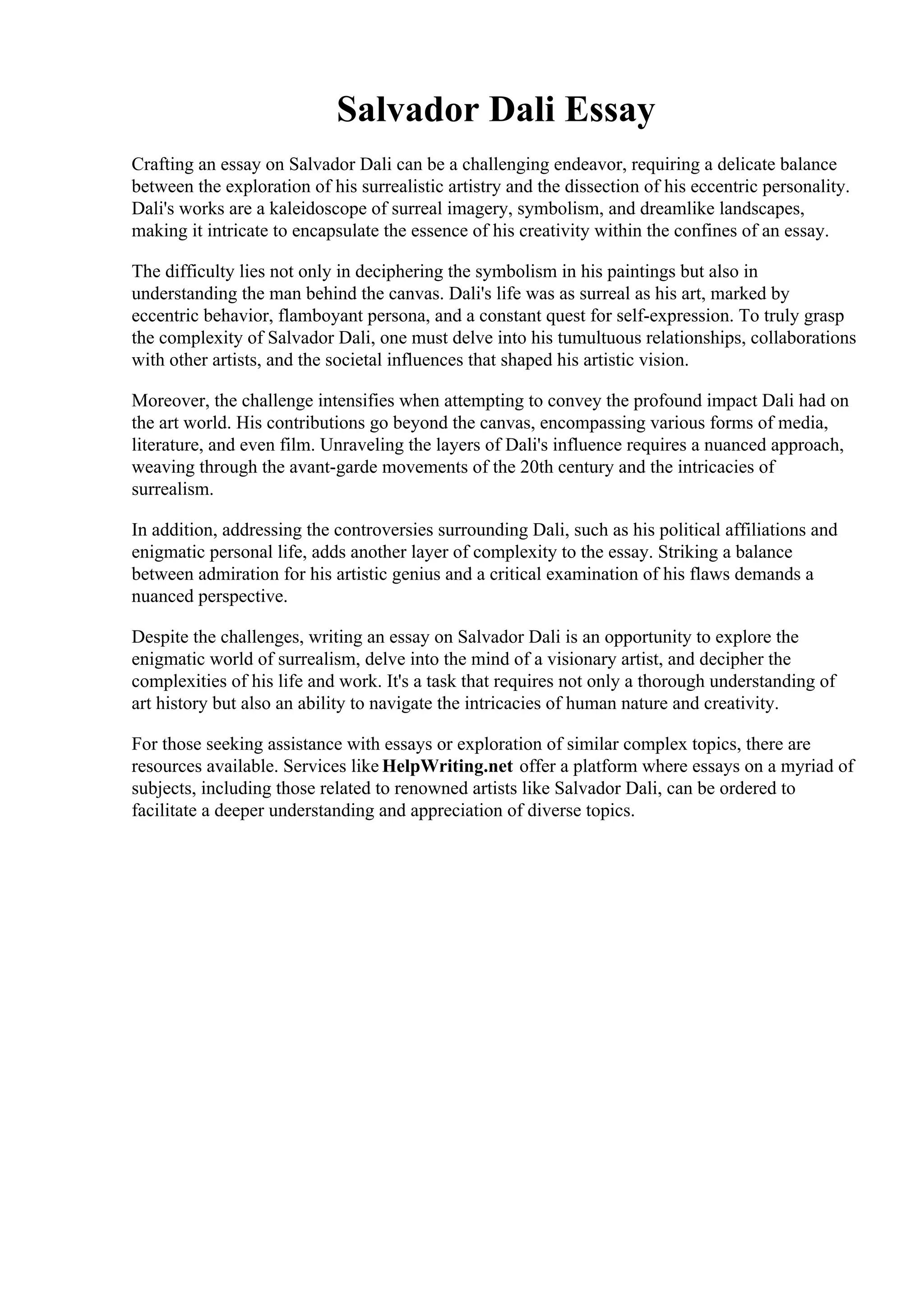 Salvador Dali Essay.pdf