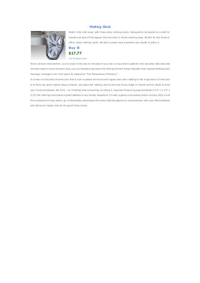Salvador dali melting clock meaning