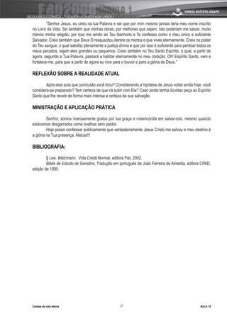 SalvaçãO E Vida Eterna Modulo 1