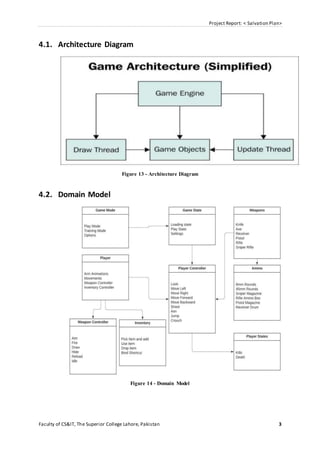 Project Report: < Salvation Plan>
Faculty of CS&IT, The Superior College Lahore, Pakistan 3
4.1. Architecture Diagram
Figure 13 - Architecture Diagram
4.2. Domain Model
Figure 14 - Domain Model
 