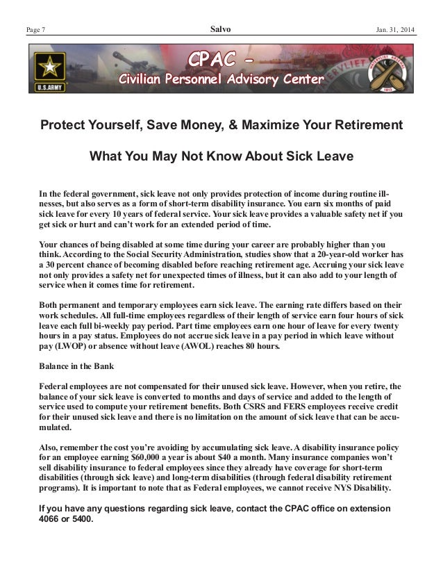u s army watervliet newsletter the salvo 31 january 2014 us army leave form