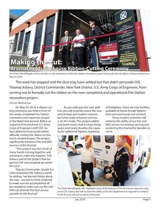 Newsletter from the Army's Oldest Operating Arsenal - July 2018 | PDF