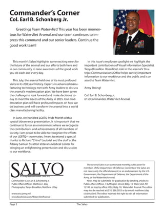 Military Newsletter.pdf Newsletter from the U.S. Army's Watervliet Arsenal - July 2021 | PDF