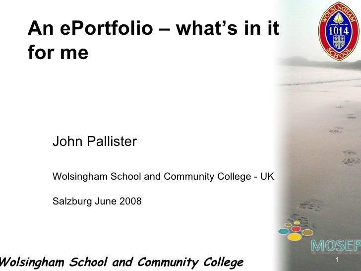 An ePortfolio what is in it for me?