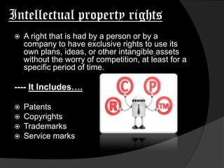 Intellectual property rights. | PPT