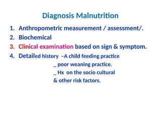 Severe acute malnutrition diagnosis and management | PPTX