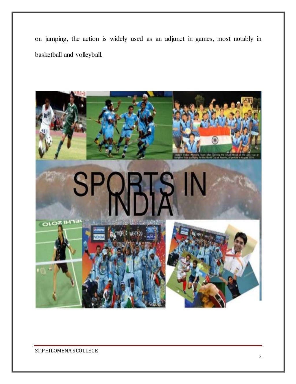 SPORTS IN INDIA