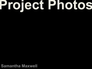 Project Photos



Samantha Maxwell
 