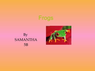 Frogs  By  SAMANTHA 5B 