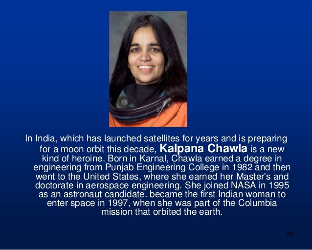 Write a paragraph on kalpana chawla image