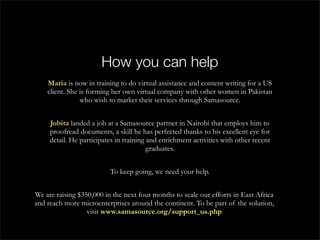 Samasource: A New Model for Empowering the Poor