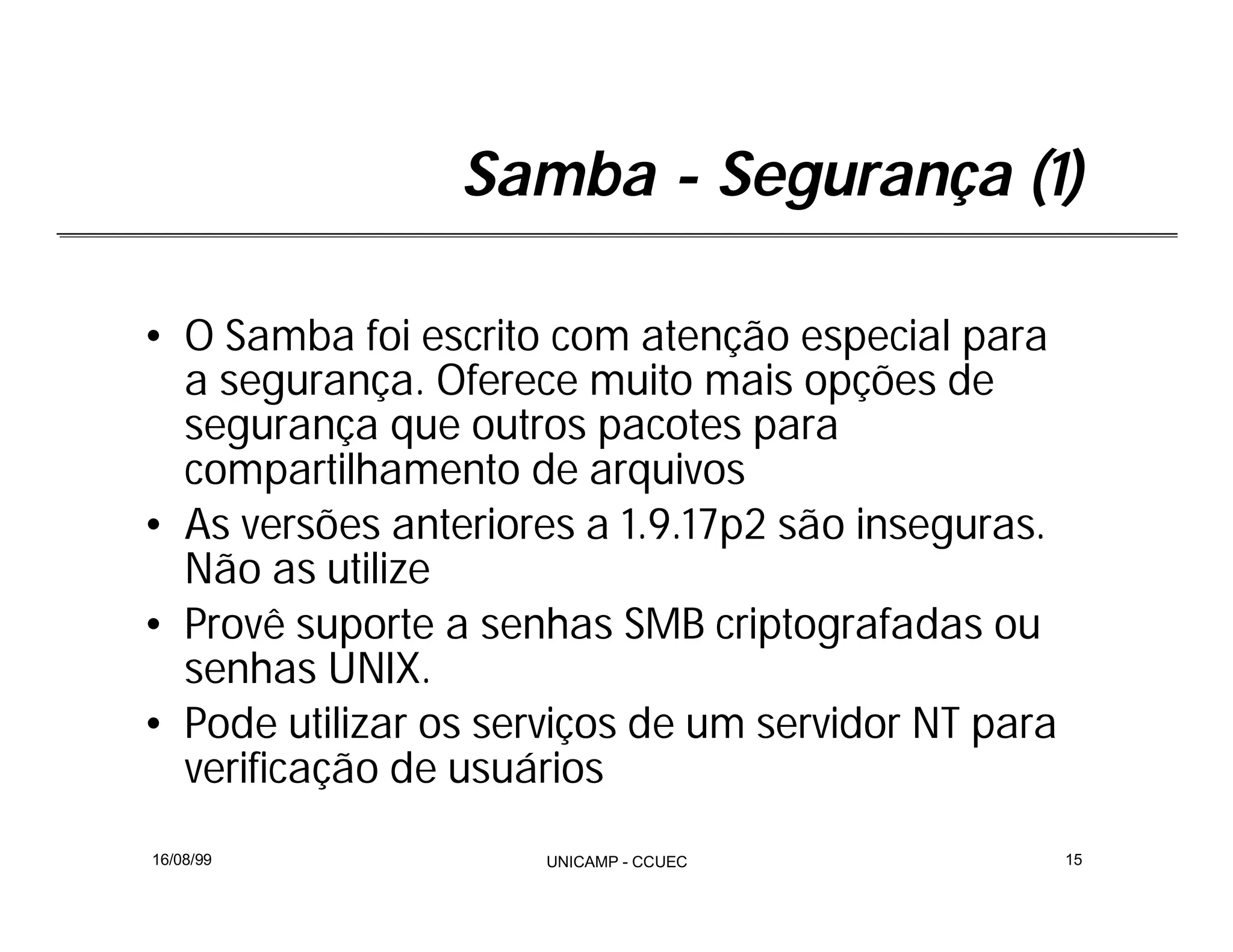 Integração Windows e Linux com Samba