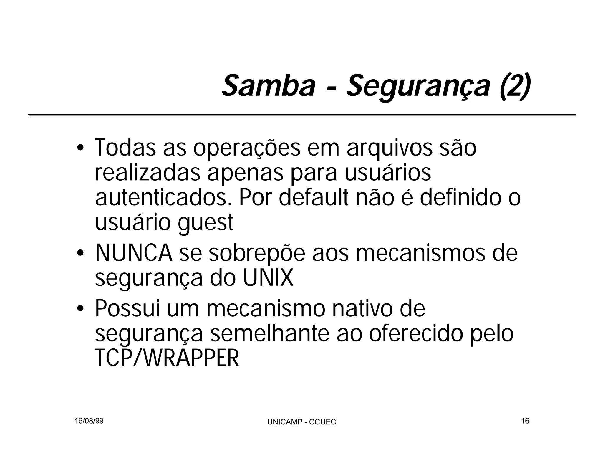 Integração Windows e Linux com Samba