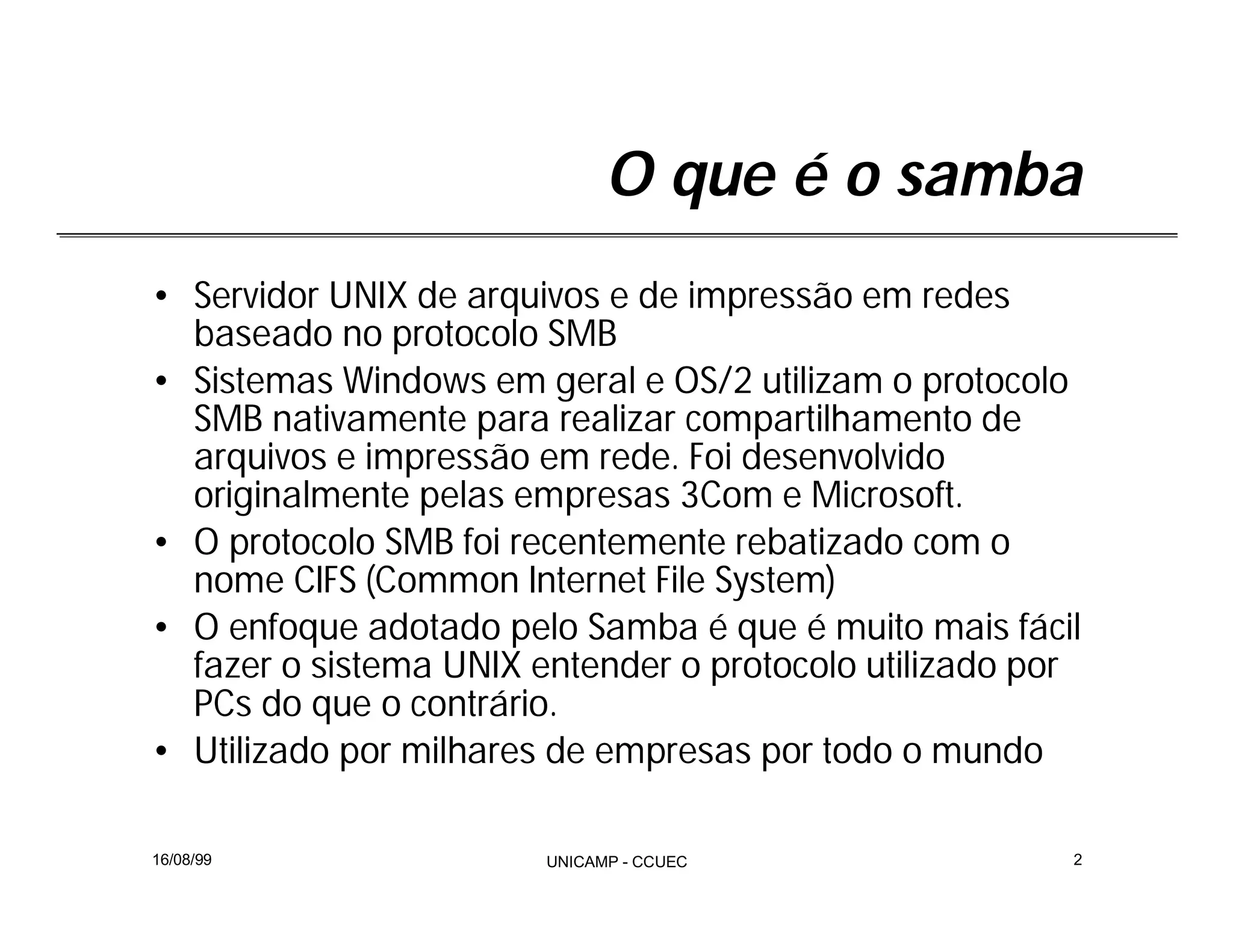 Integração Windows e Linux com Samba