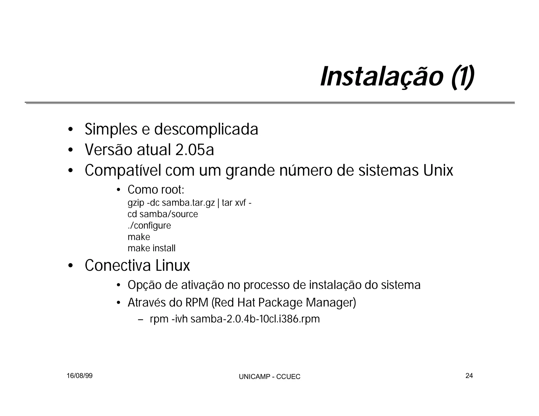 Integração Windows e Linux com Samba
