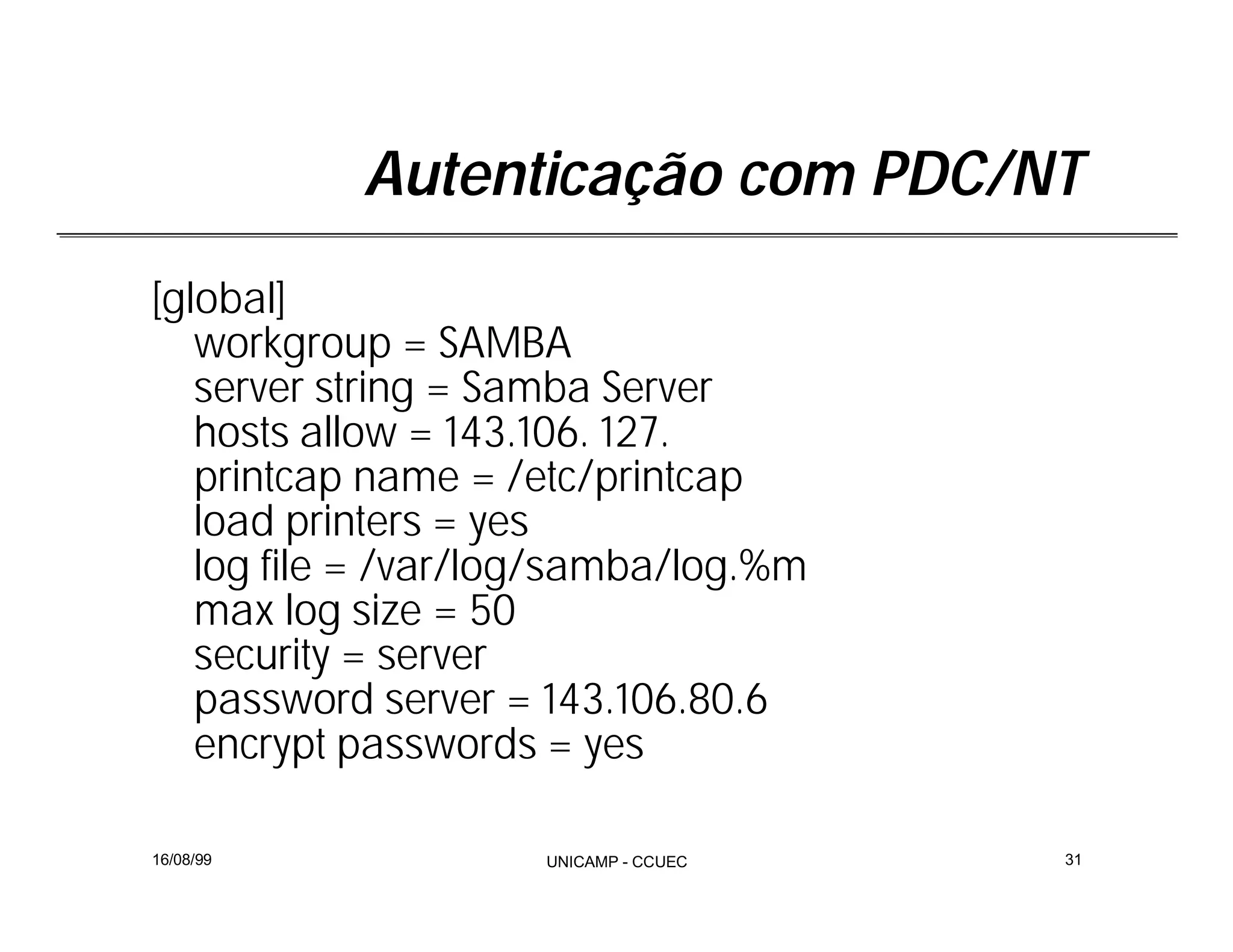 Integração Windows e Linux com Samba