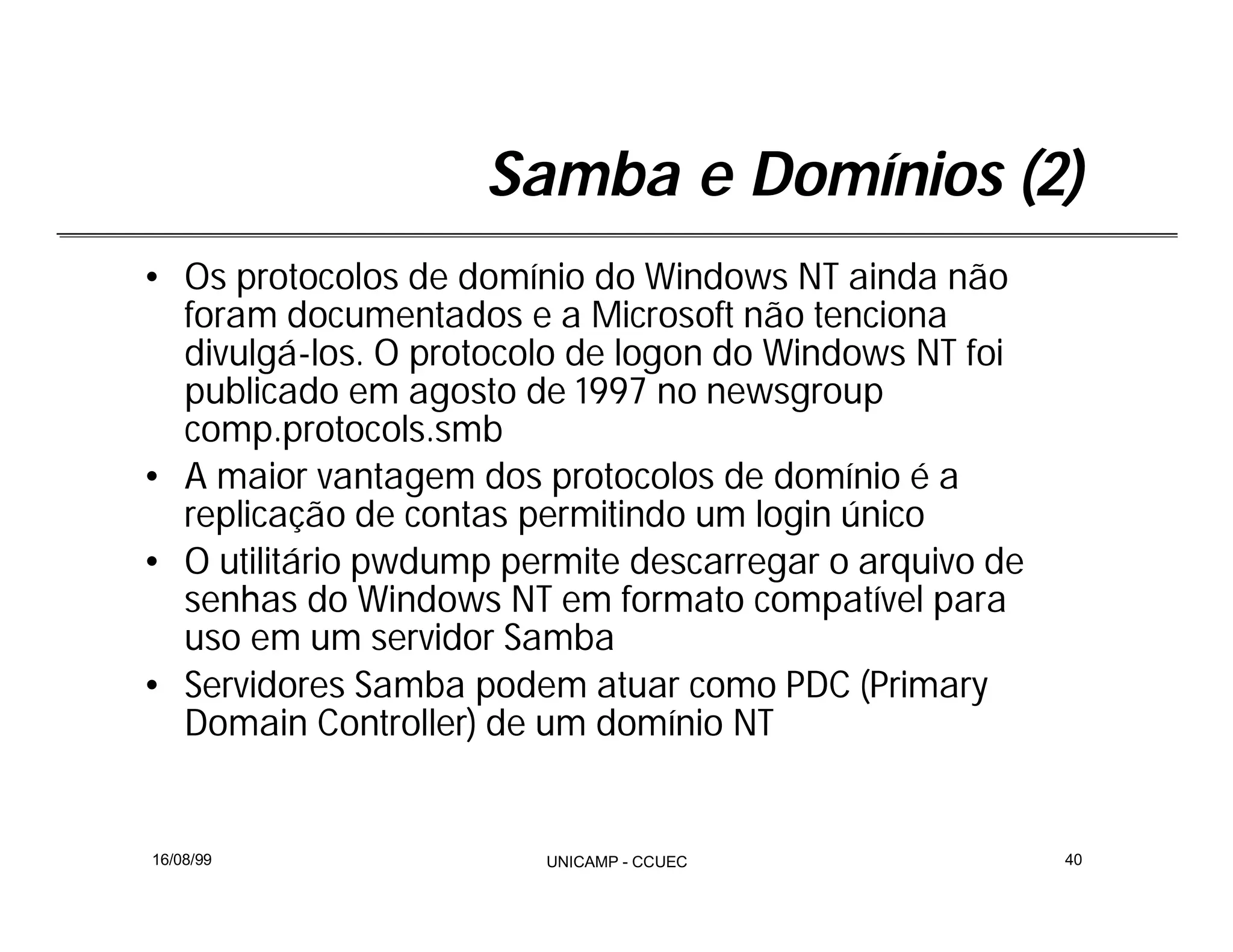 Integração Windows e Linux com Samba