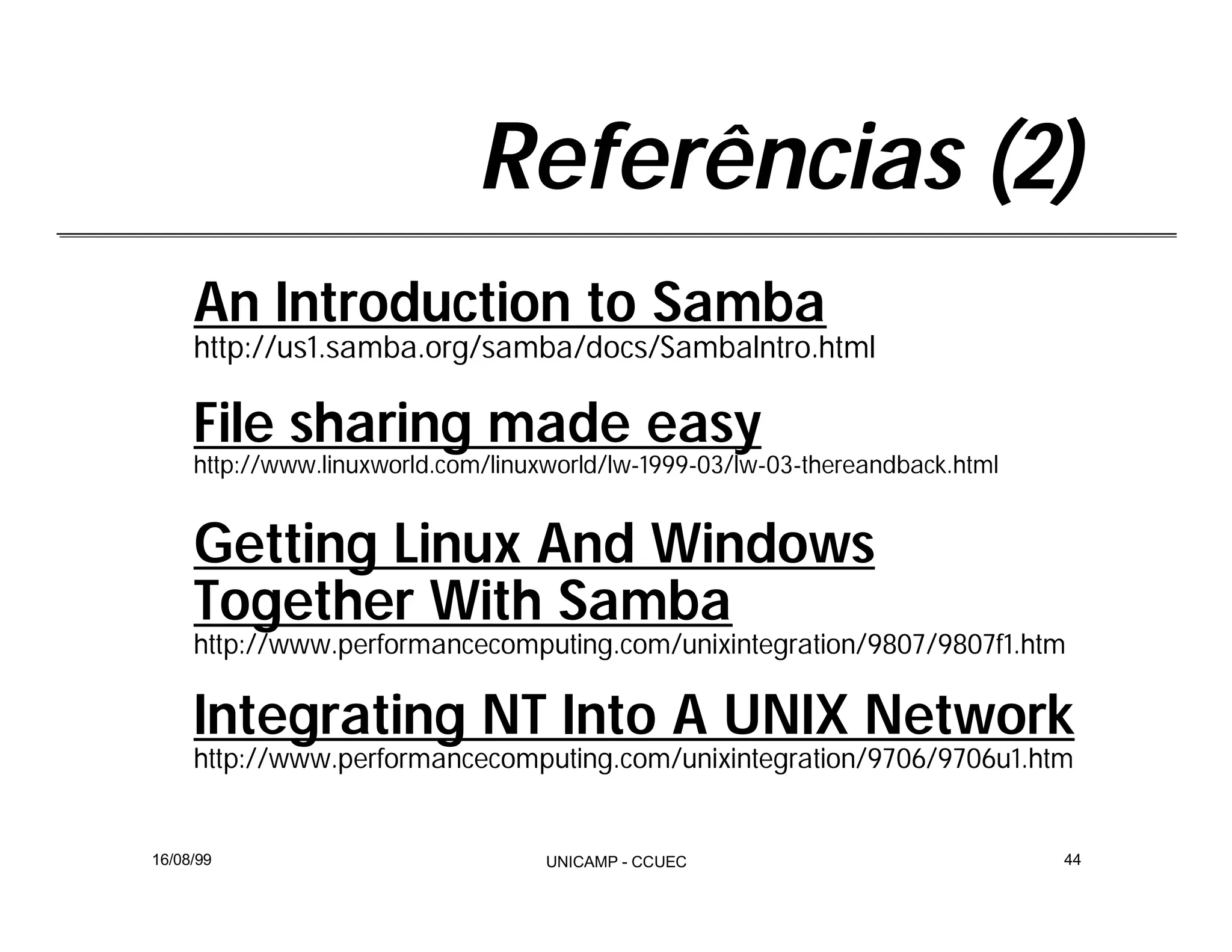 Integração Windows e Linux com Samba