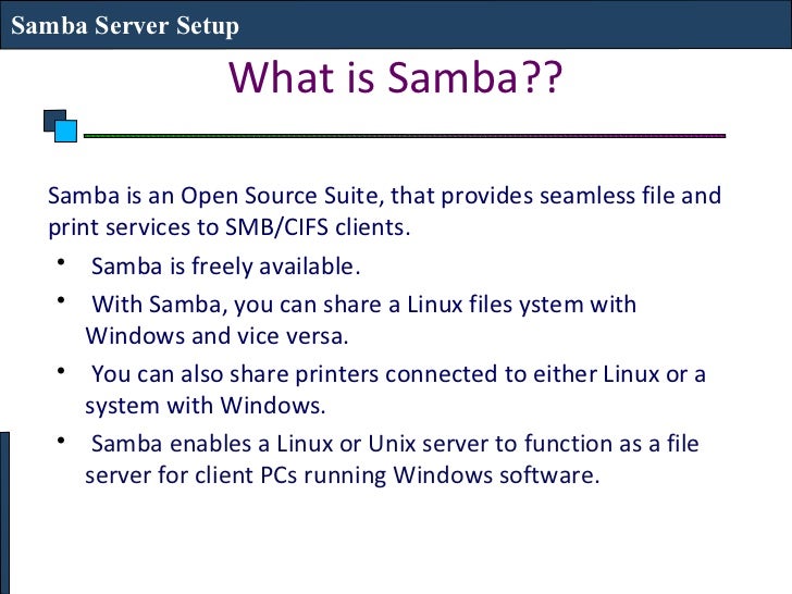 Samba server