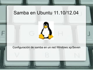 Samba en Ubuntu 11.10/12.04




Configuración de samba en un red Windows xp/Seven
 