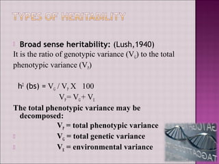 heritability its type and estimation of it | PPT