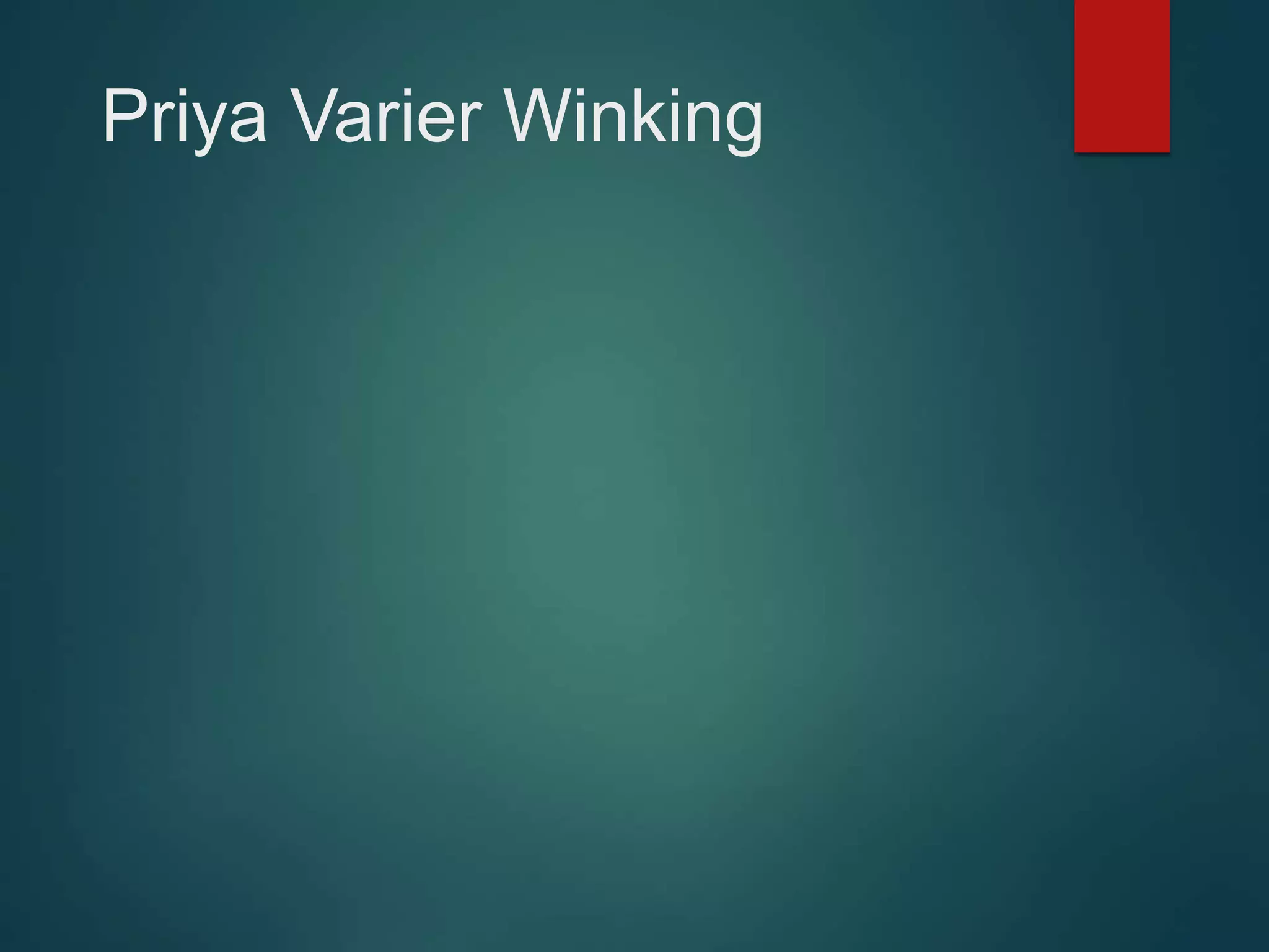 Priya Varier Winking
 
