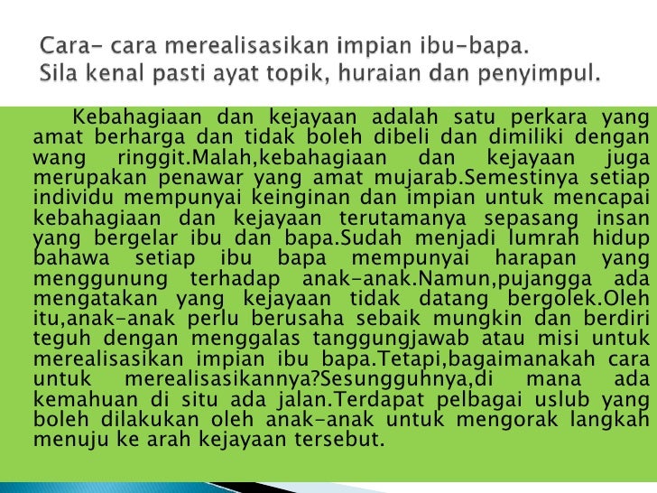 Contoh Soalan Karangan Peribahasa - Kecemasan 3