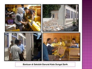 Bantuan di Sekolah Darurat Koto Sungai Sarik 