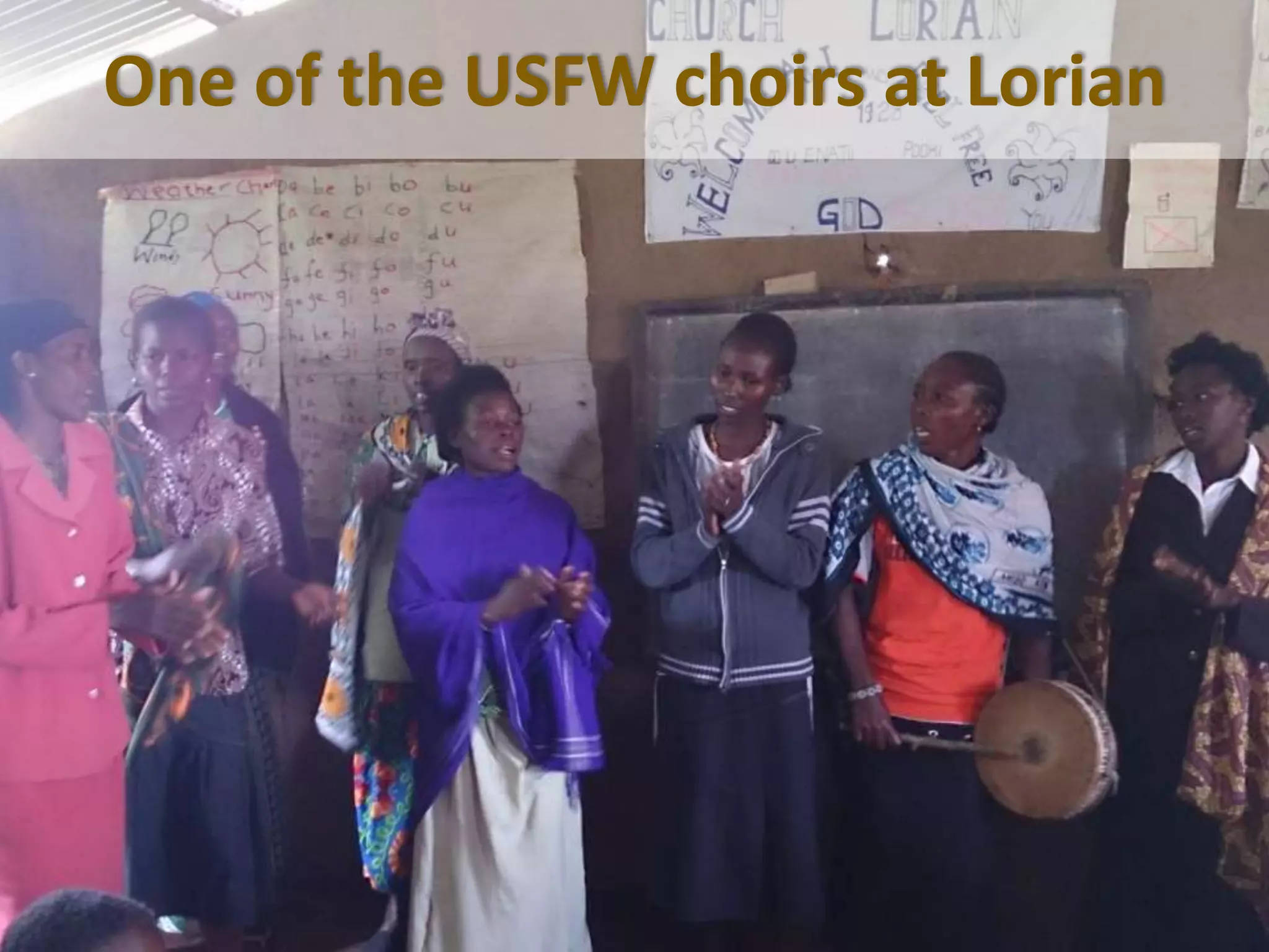 One of the USFW choirs at Lorian
 