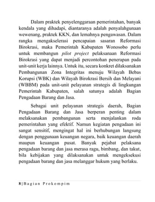 Sambutan bupati pencanangan zona integritas pbj | PDF
