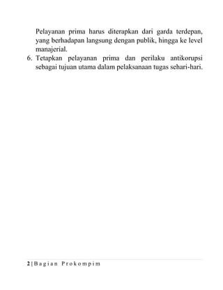 Sambutan bupati wonosobo acara pencanangan zona integritas menuju wbk