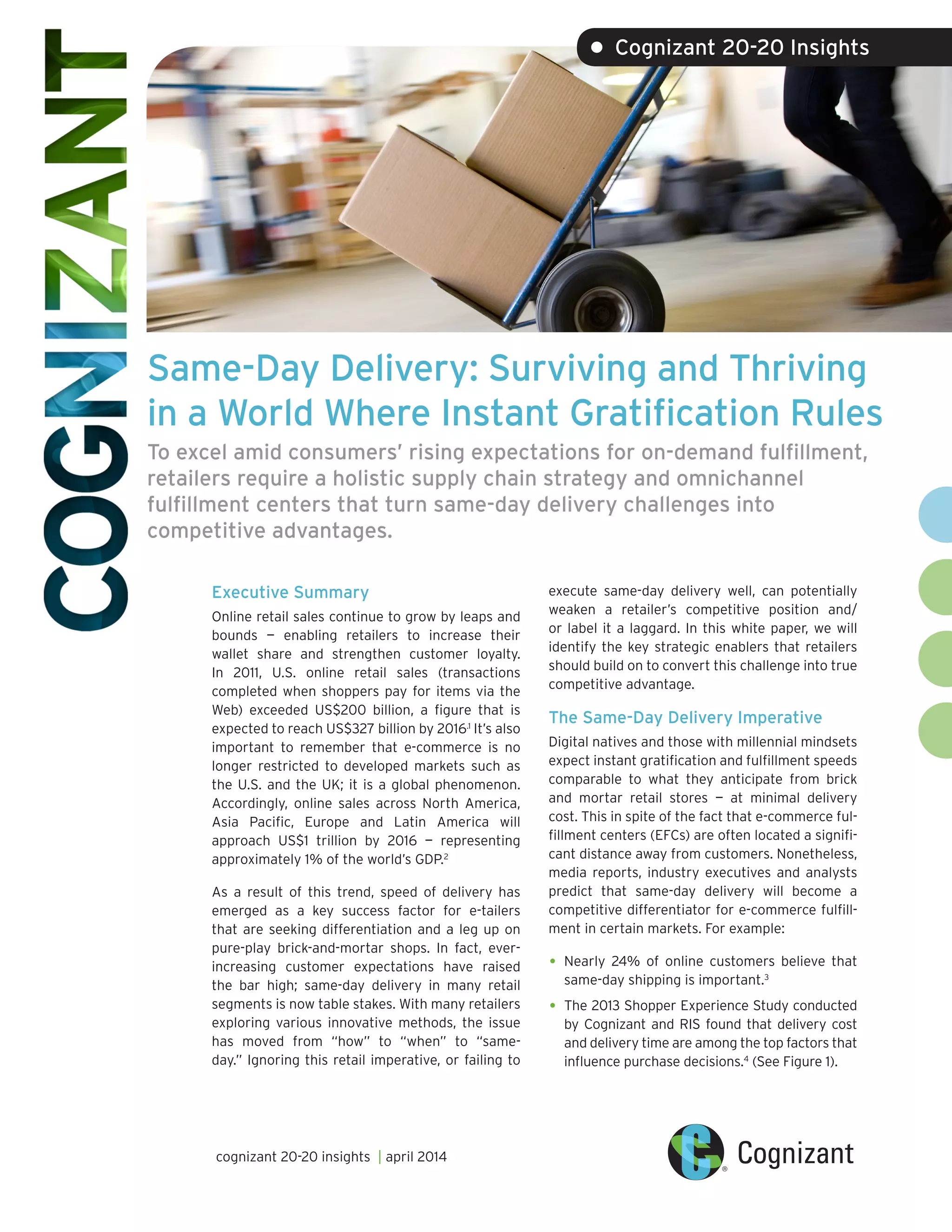 Same-Day Delivery: Surviving and Thriving in a World Where Instant Gratification Rules  PDF
