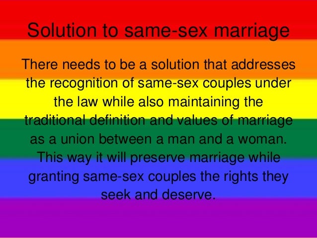 Solution To Gay Marriage 71